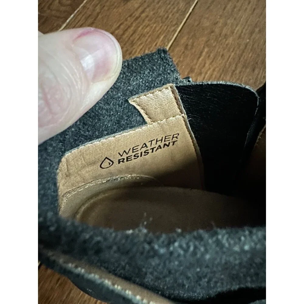 Vionic Ankle Boots Weather Resistant Black Suede Block Heel 8.5‎ Gorpcore